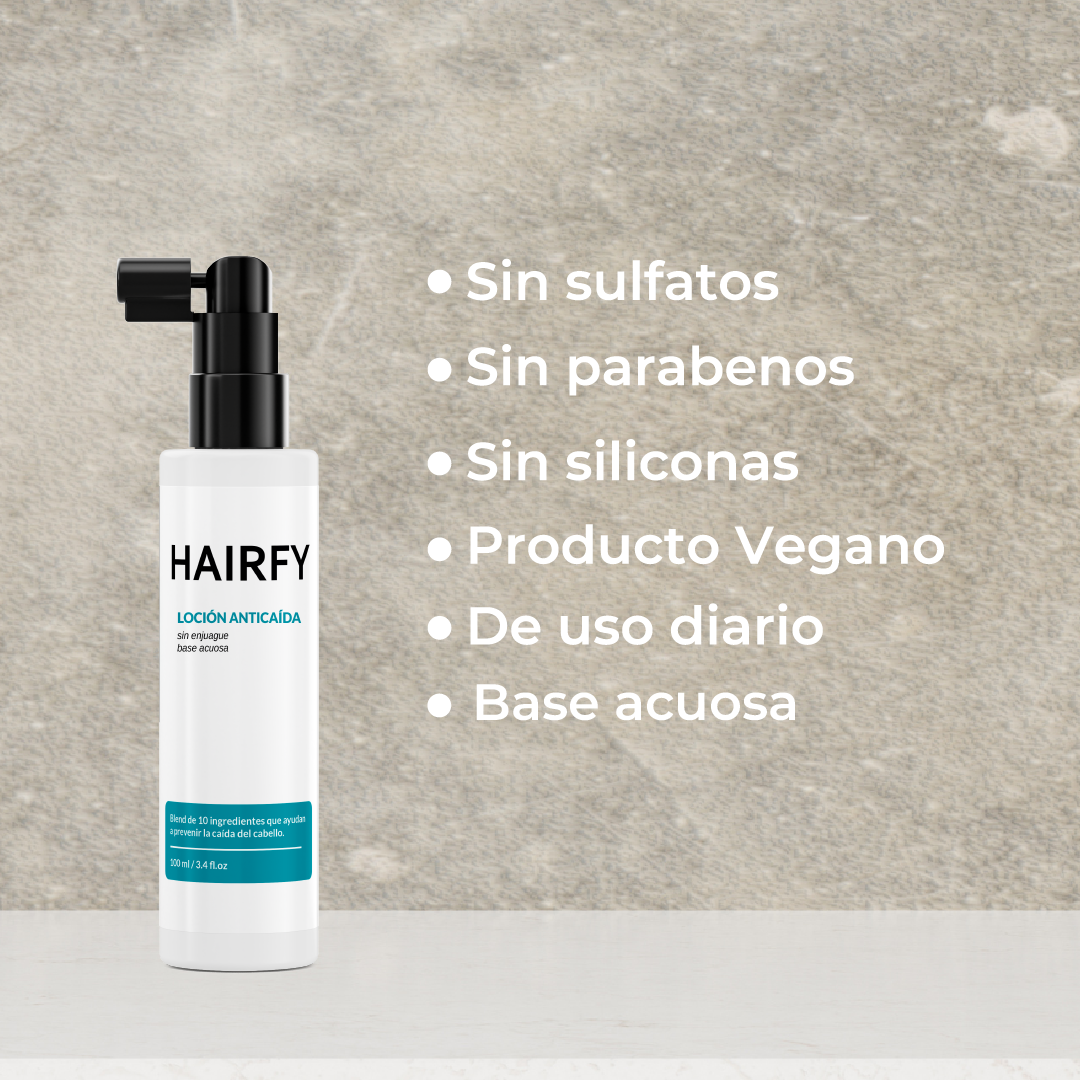 Combo Rutina Anticaída Avanzada para Hombres: Shampoo Anticaída + Loción Anticaída + Vitaminas Hairfy