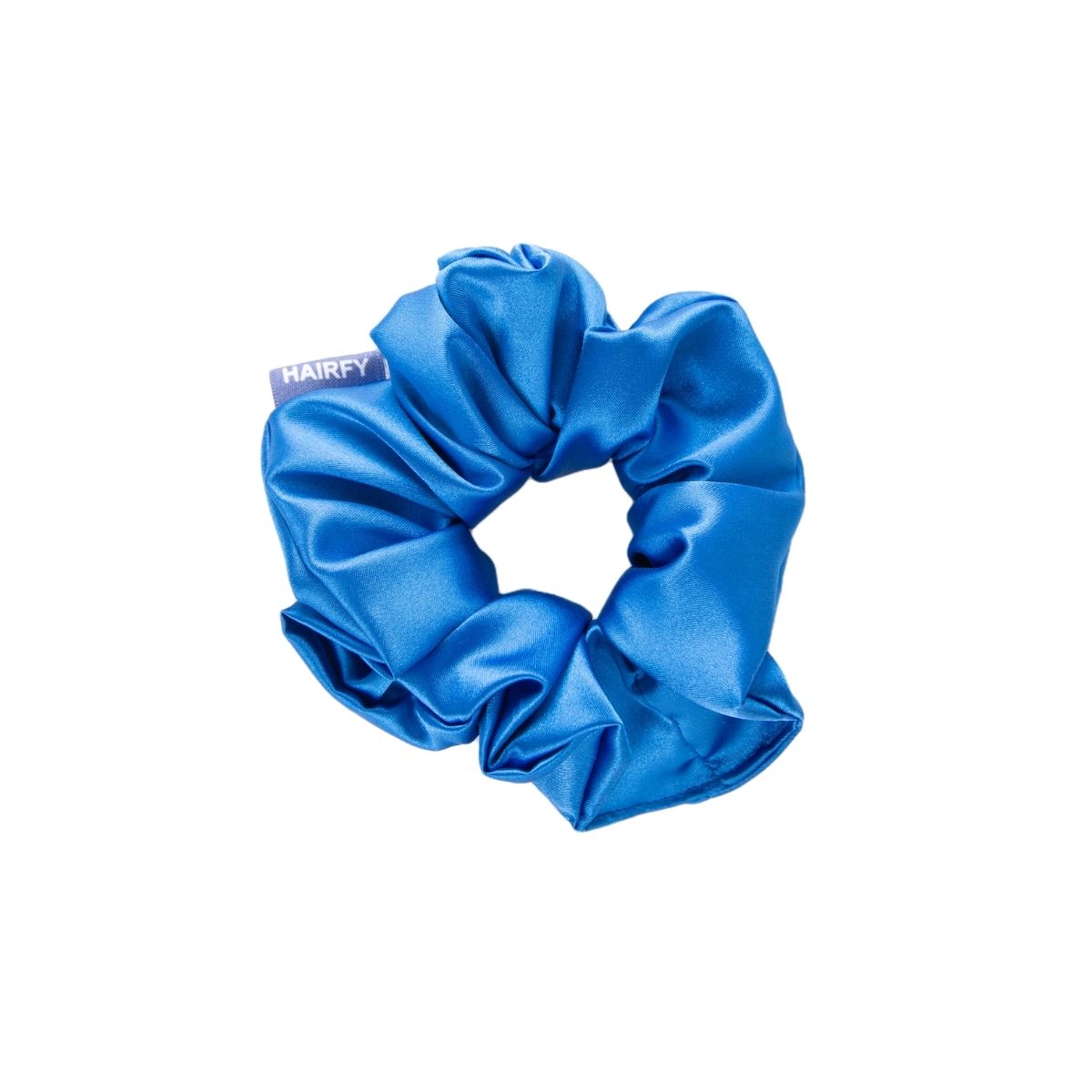 scrunchies colitas para el pelo azul