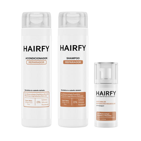 Combo Reparador: Shampoo + Acondicionador + Máscara